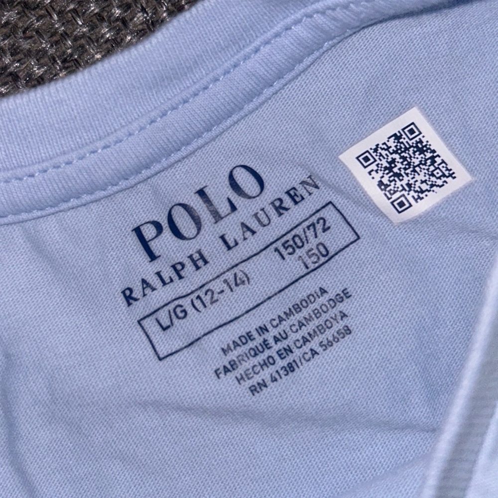 Polo Ralph Lauren Kids Light Blue Babydoll Dress Large Womens Small - Picture 4 of 5